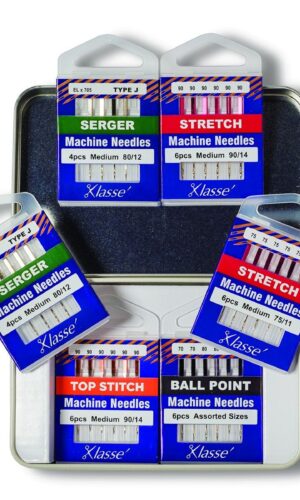 Klasse 6PC Serger EL705 Needle Variety Tin (For Baby Lock Accolade,Coverstitch, Euphoria, Triumph, And Splendor Sergers)