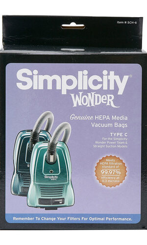Simplicity Wonder HEPA Media Type C Vacuum Bags (pack of 6) SCH-6