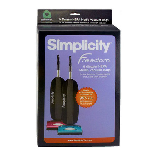 Simplicity Freedom HEPA Media Vacuum Bags (pack of 6) SLH-6